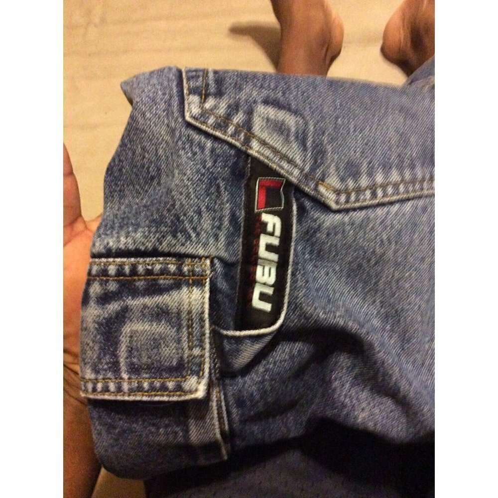 Fubu Shorts Size 40 Mens Blue Denim Casual Jean Shorts Straight Streetwear - Picture 7 of 12